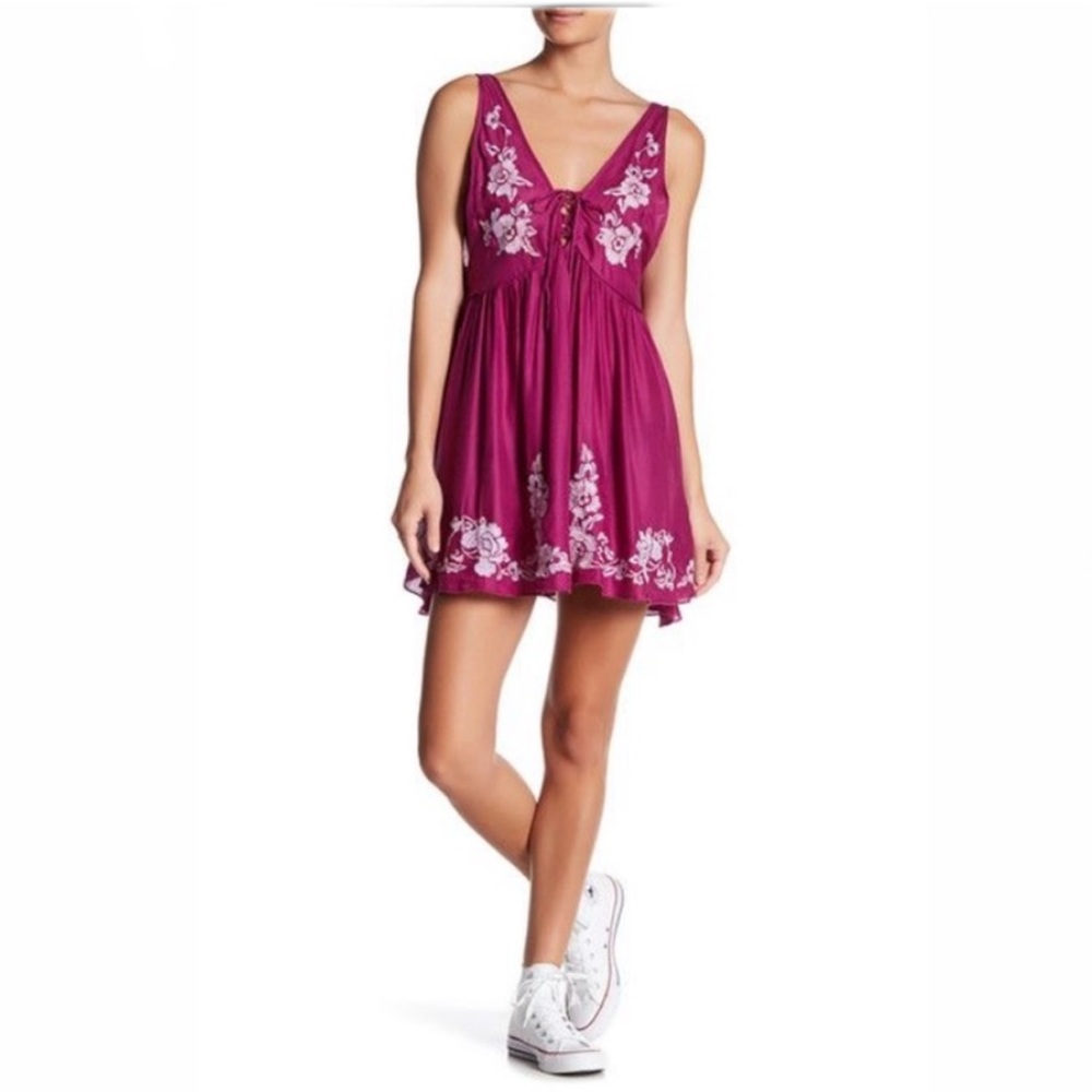 NWT FREE PEOPLE Aida embroidered slip dress in sz S - Picture 2 of 10